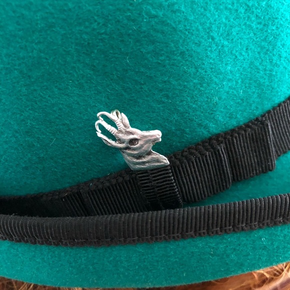 Vintage Teal Wool Hat